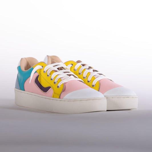 Pink female casual sneakers